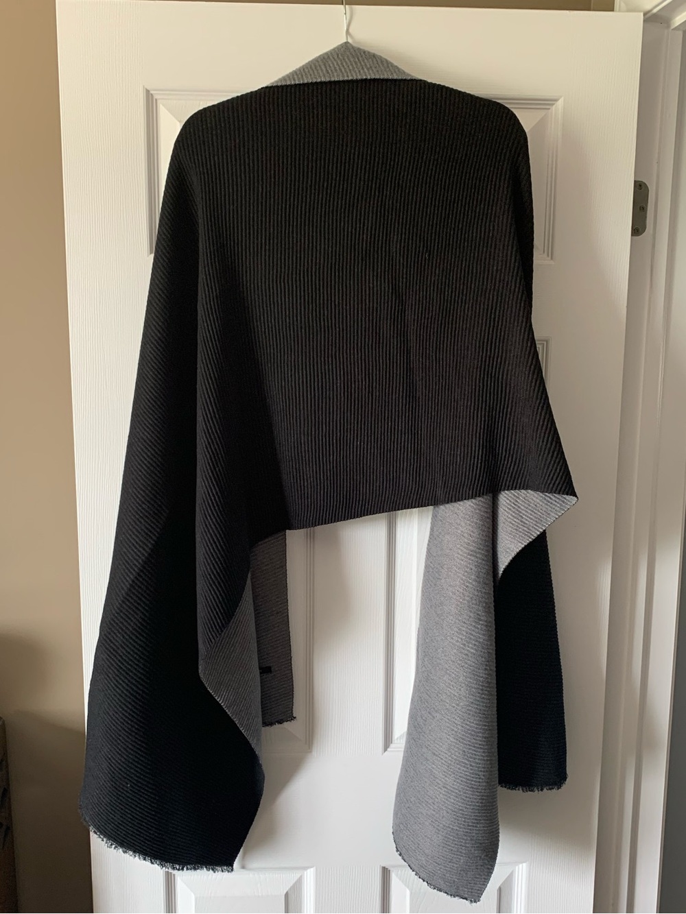 Love and Lore Reversible Black & Gray scarf/wrap